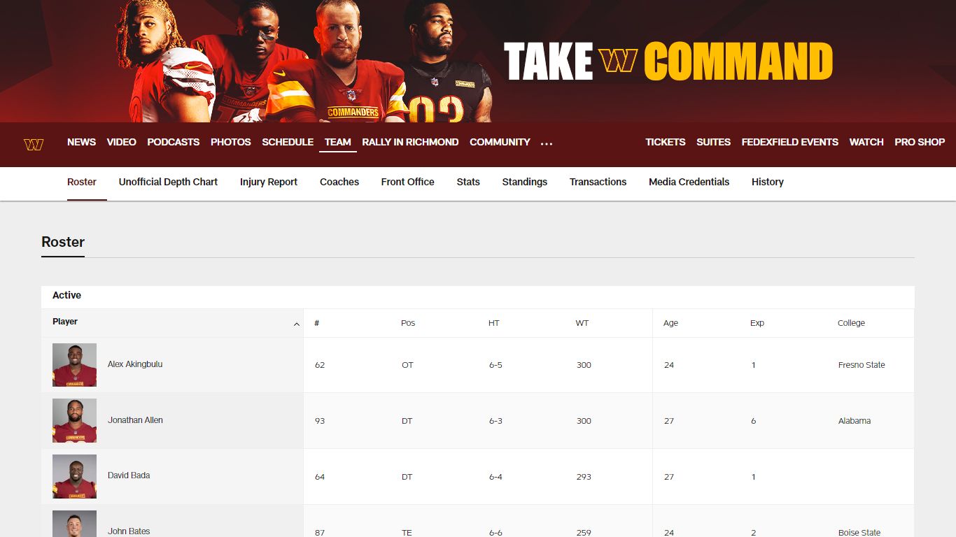 Team | Washington Commanders - Commanders.com